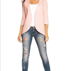 Nommo blush blazer cardigan